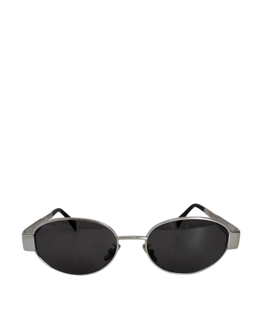 CELINE Антрацитовые металлические солнцезащитные очки, фото 1