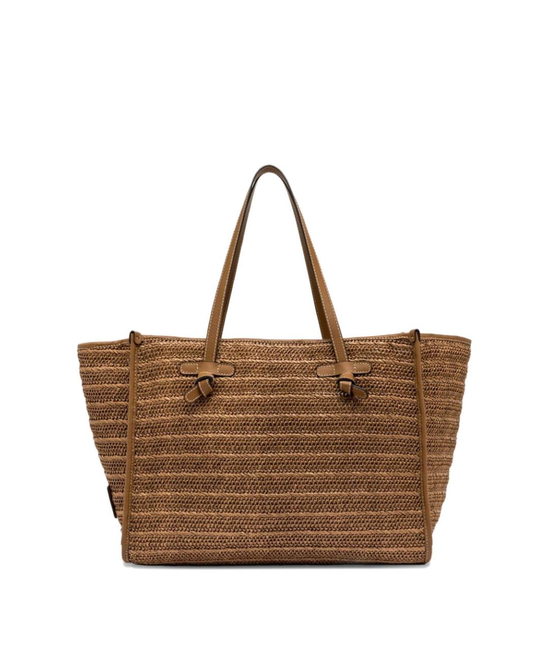 Gianni Chiarini Бежевая пелетеная сумка тоут, фото 4