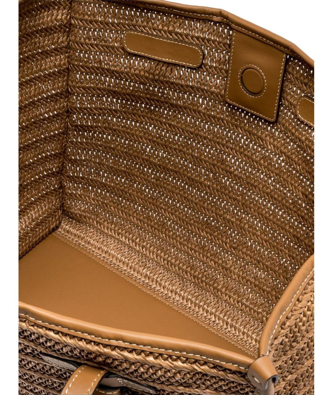 Gianni Chiarini Бежевая пелетеная сумка тоут, фото 3