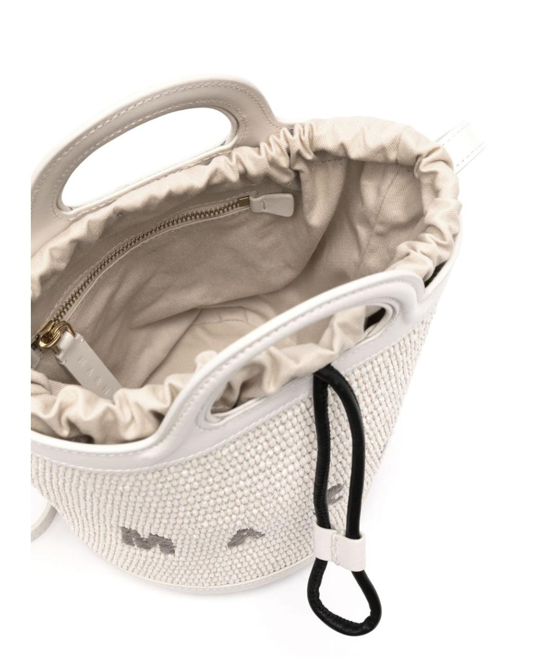 MARNI Бежевая пелетеная сумка тоут, фото 5