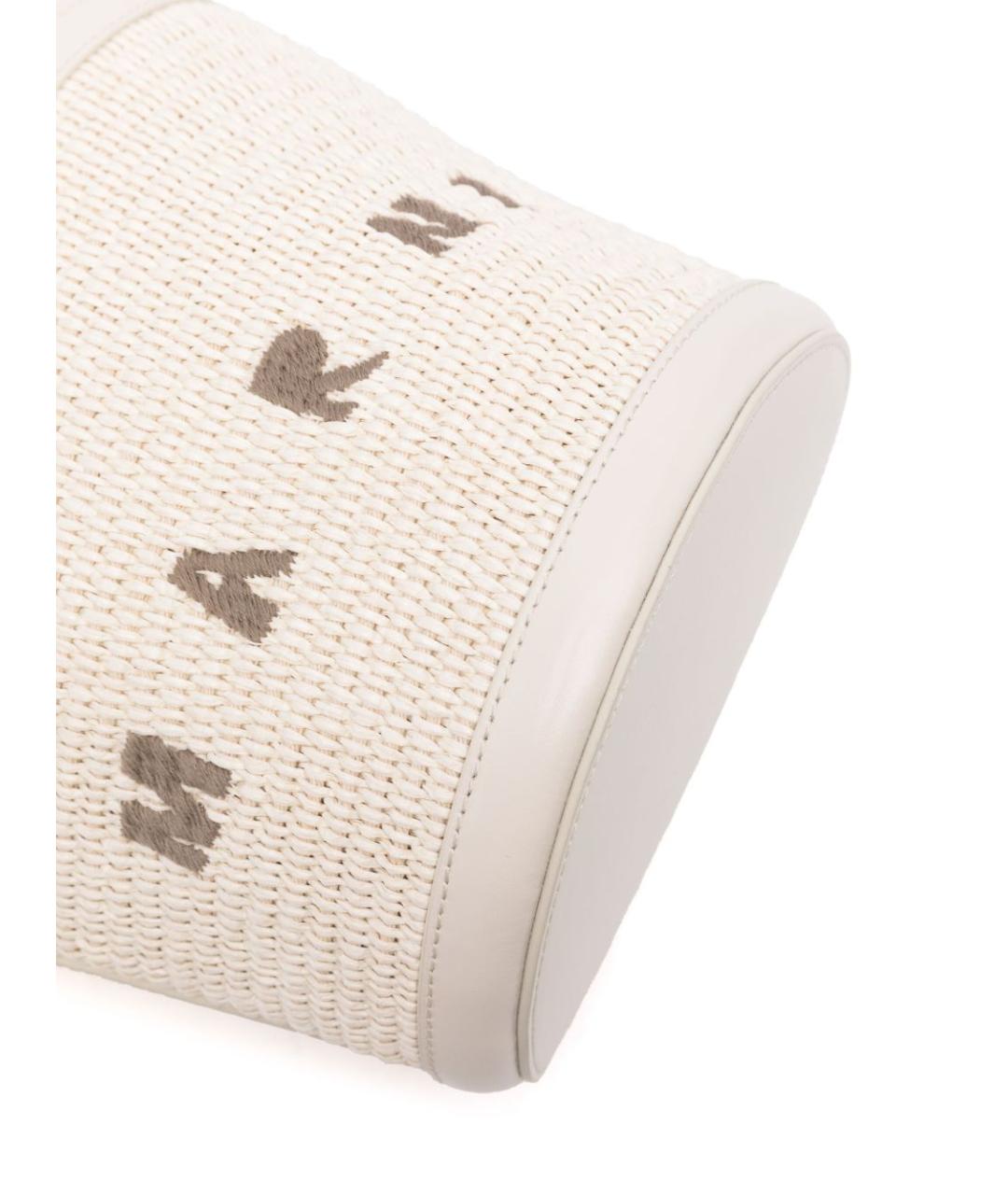 MARNI Бежевая пелетеная сумка тоут, фото 4