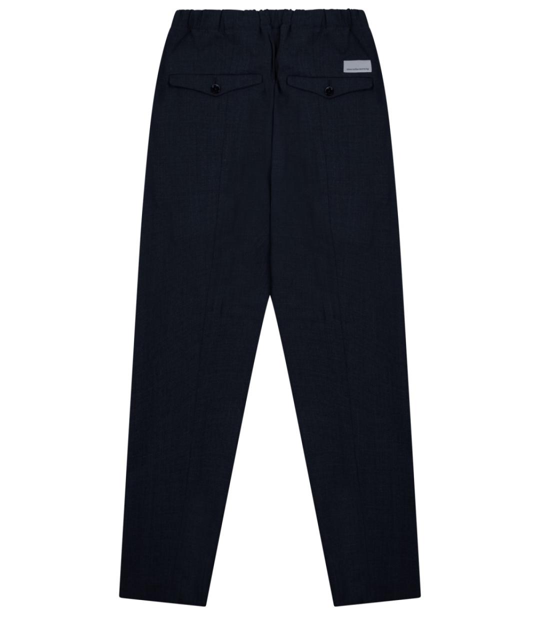 NINE IN THE MORNING Синие хлопковые повседневные брюки, фото 2