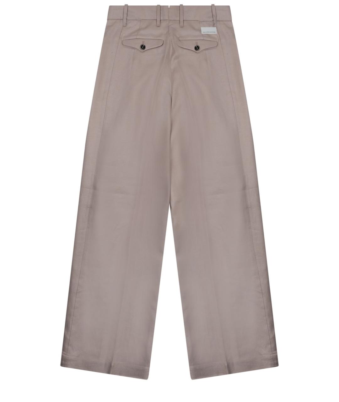 NINE IN THE MORNING Бежевые льняные прямые брюки, фото 2