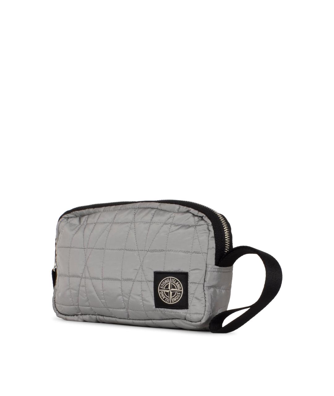 STONE ISLAND Серая синтетическая барсетка, фото 2