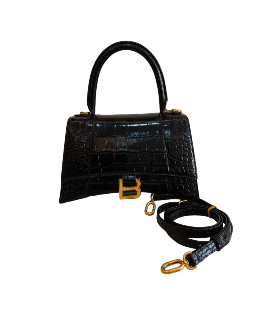 BALENCIAGA Черная кожаная сумка с короткими ручками, фото 6