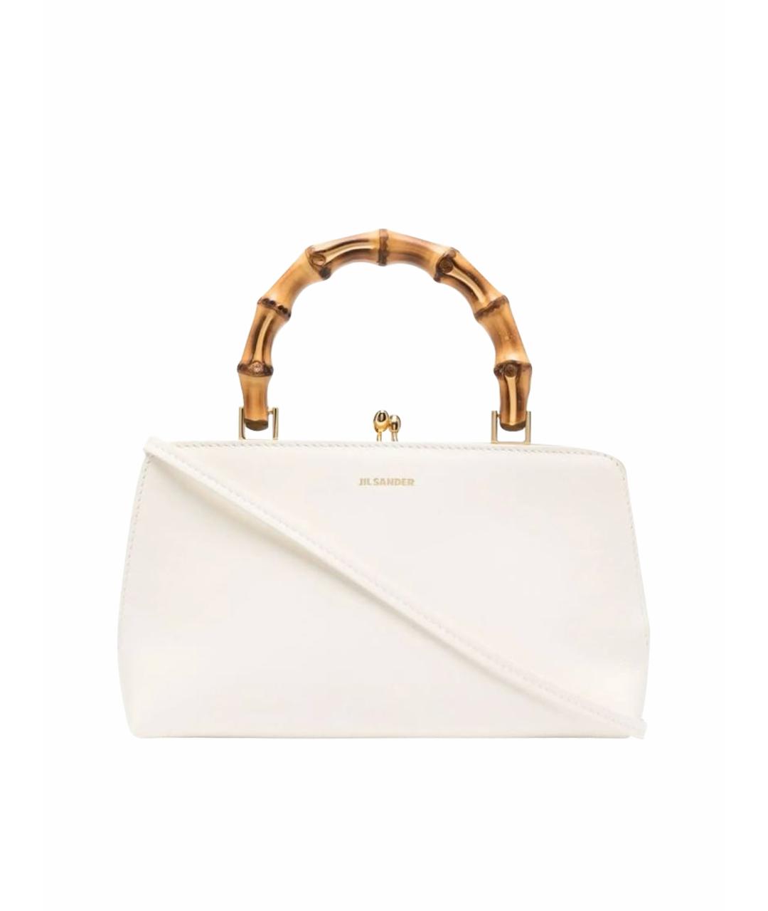 JIL SANDER Бежевая кожаная сумка через плечо, фото 1