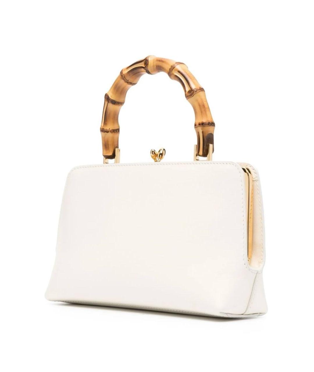 JIL SANDER Бежевая кожаная сумка через плечо, фото 2