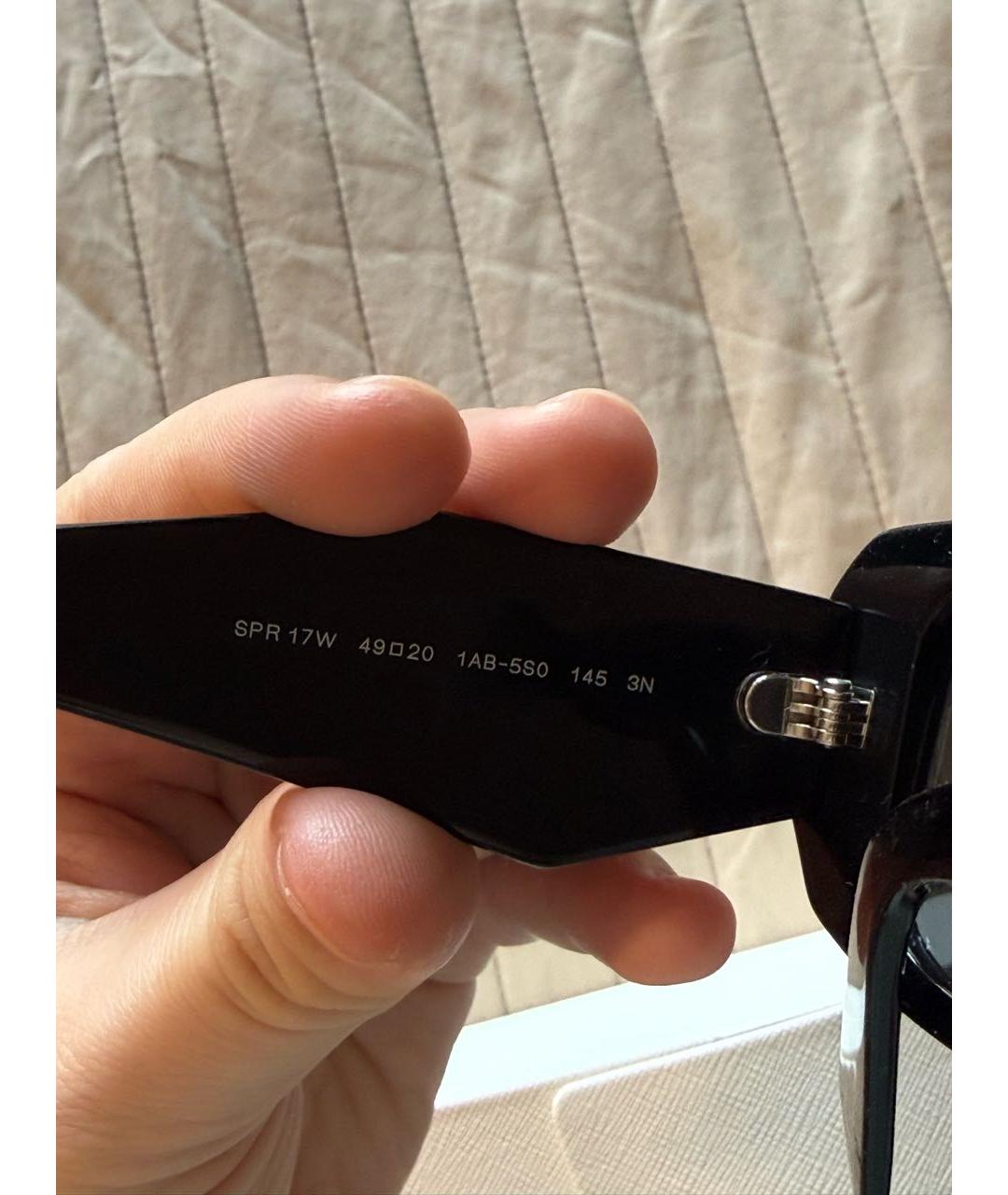 PRADA Черные пластиковые солнцезащитные очки, фото 7