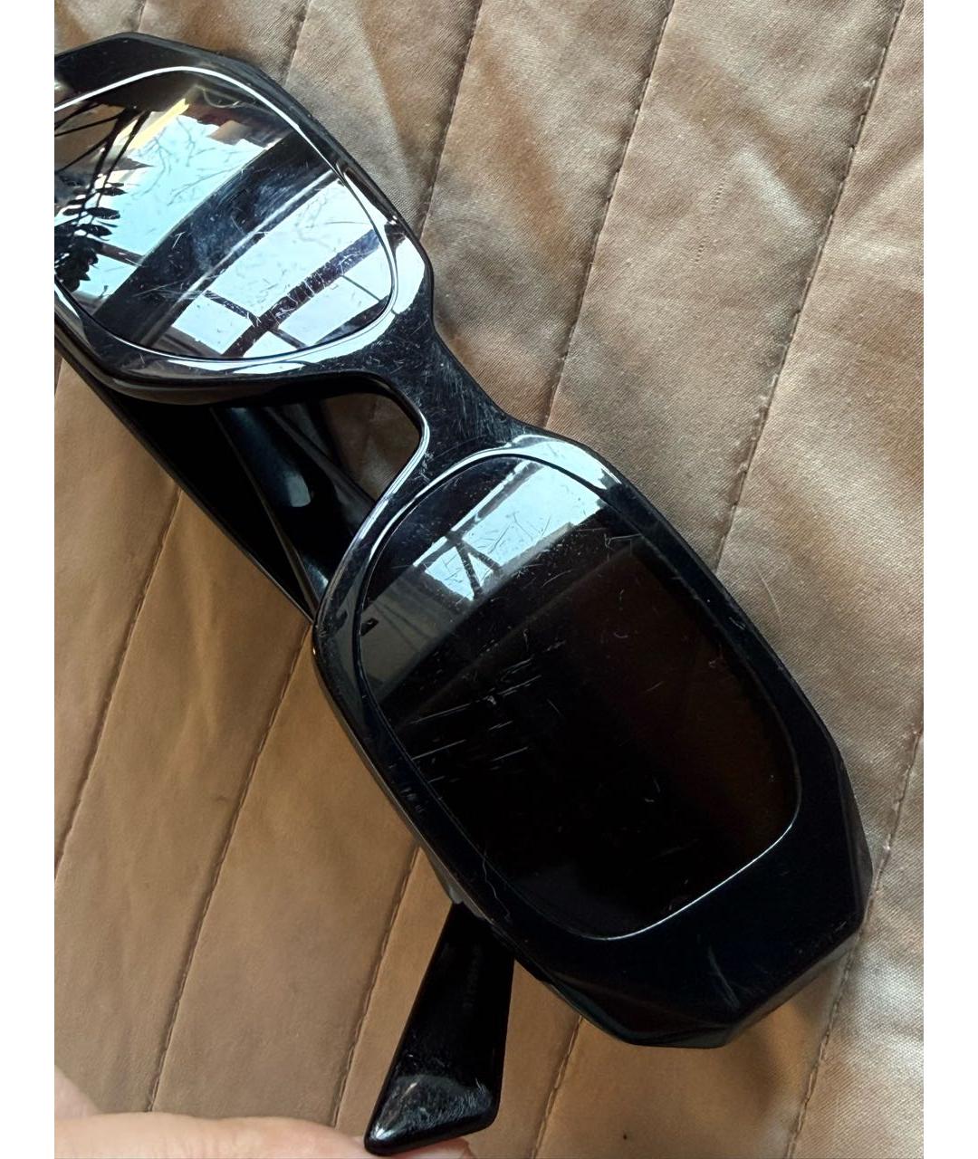 PRADA Черные пластиковые солнцезащитные очки, фото 5