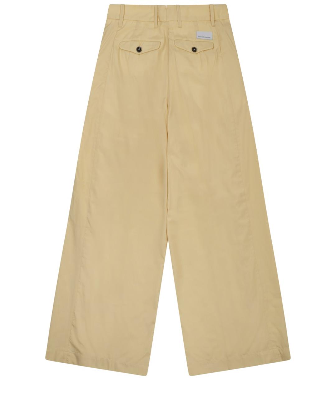 NINE IN THE MORNING Желтые хлопковые прямые брюки, фото 2