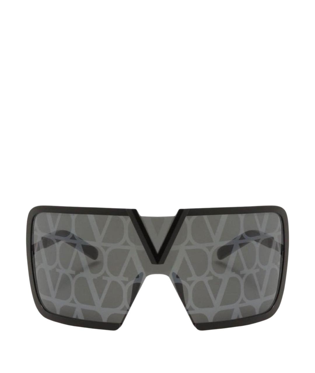 VALENTINO Черные пластиковые солнцезащитные очки, фото 1