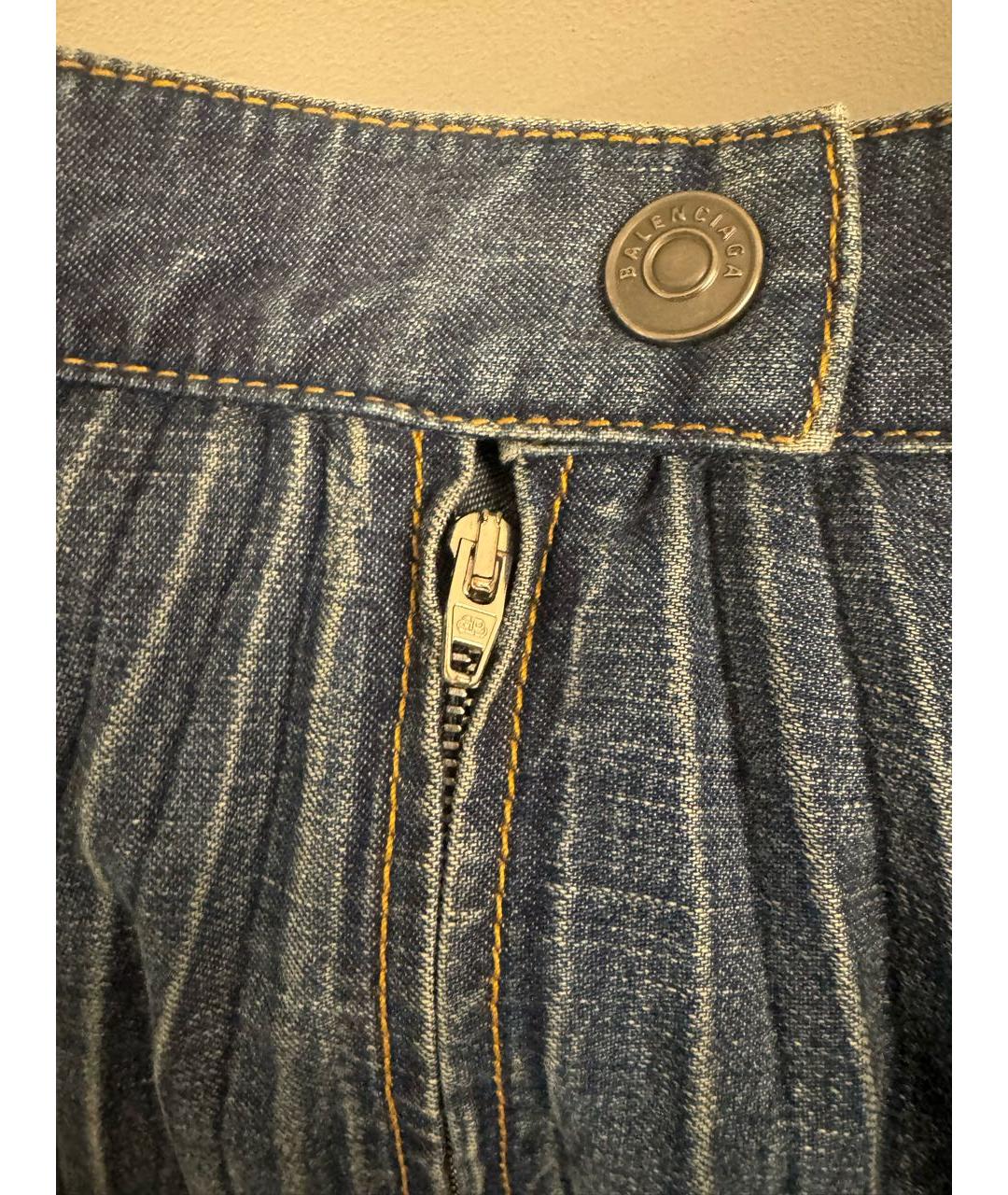 BALENCIAGA Синяя деним юбка макси, фото 5