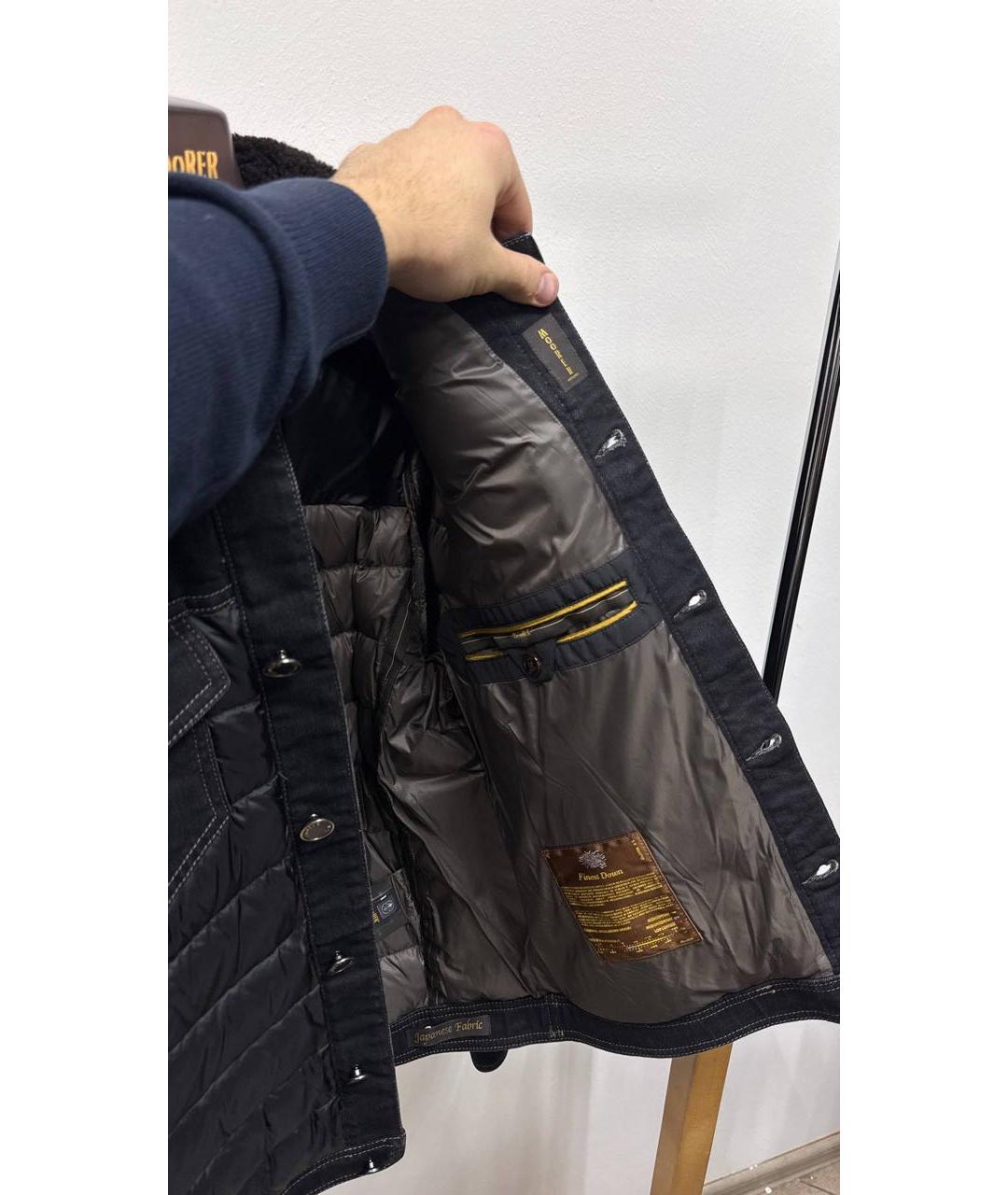 MOORER Черная хлопковая куртка, фото 4