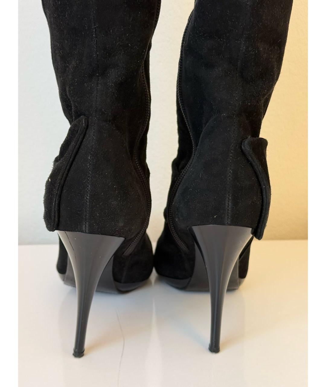 CASADEI Черные кожаные сапоги, фото 4