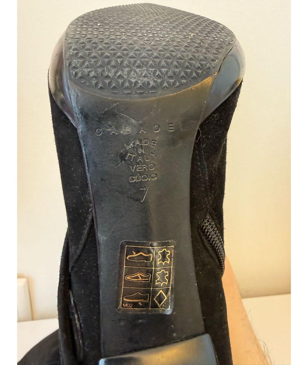 CASADEI Черные кожаные сапоги, фото 5