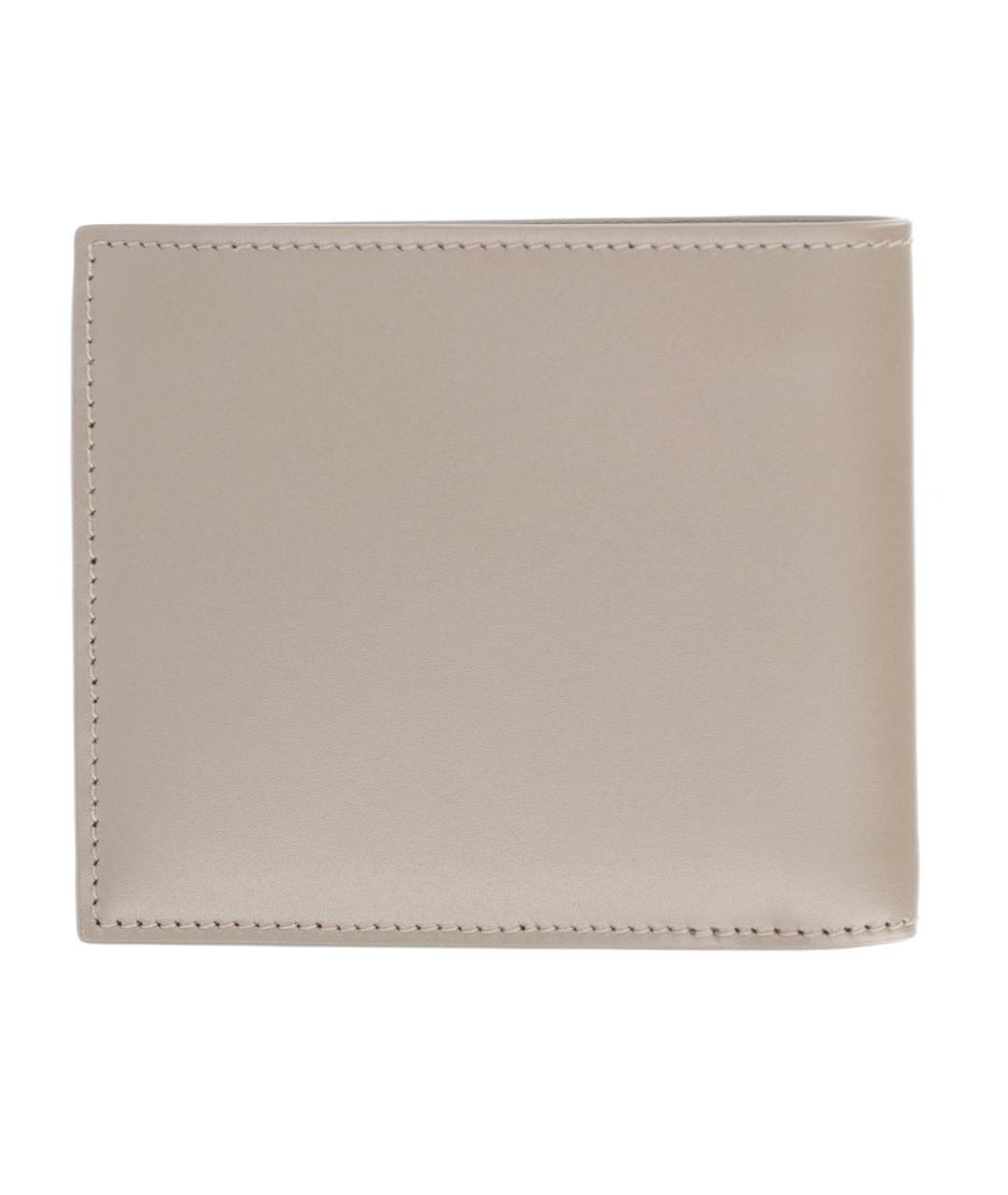 SAINT LAURENT Бежевый кожаный кошелек, фото 2