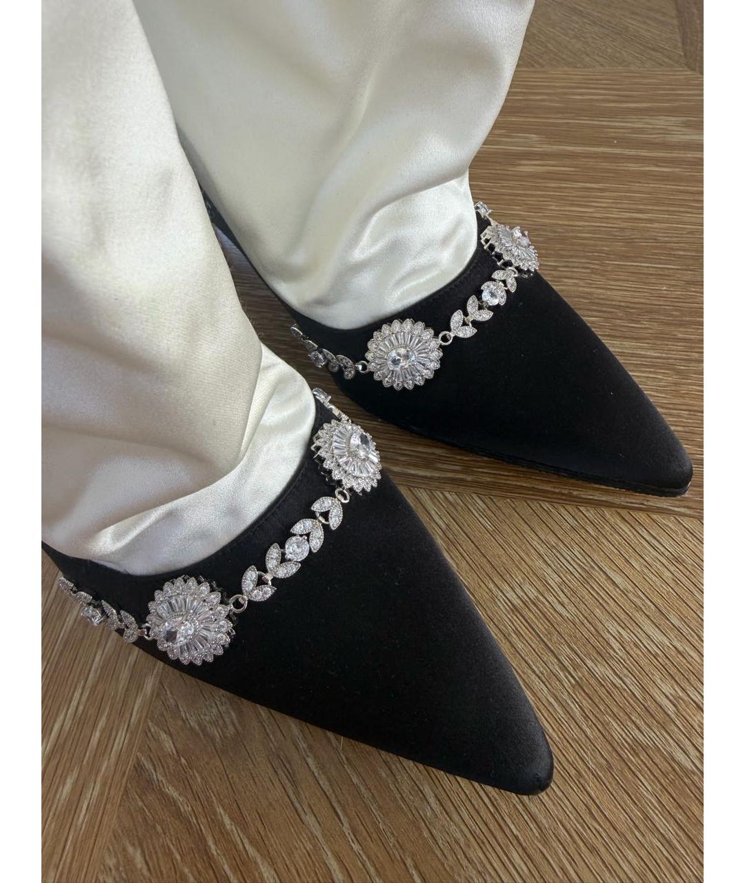 MANOLO BLAHNIK Белые текстильные ботильоны, фото 6