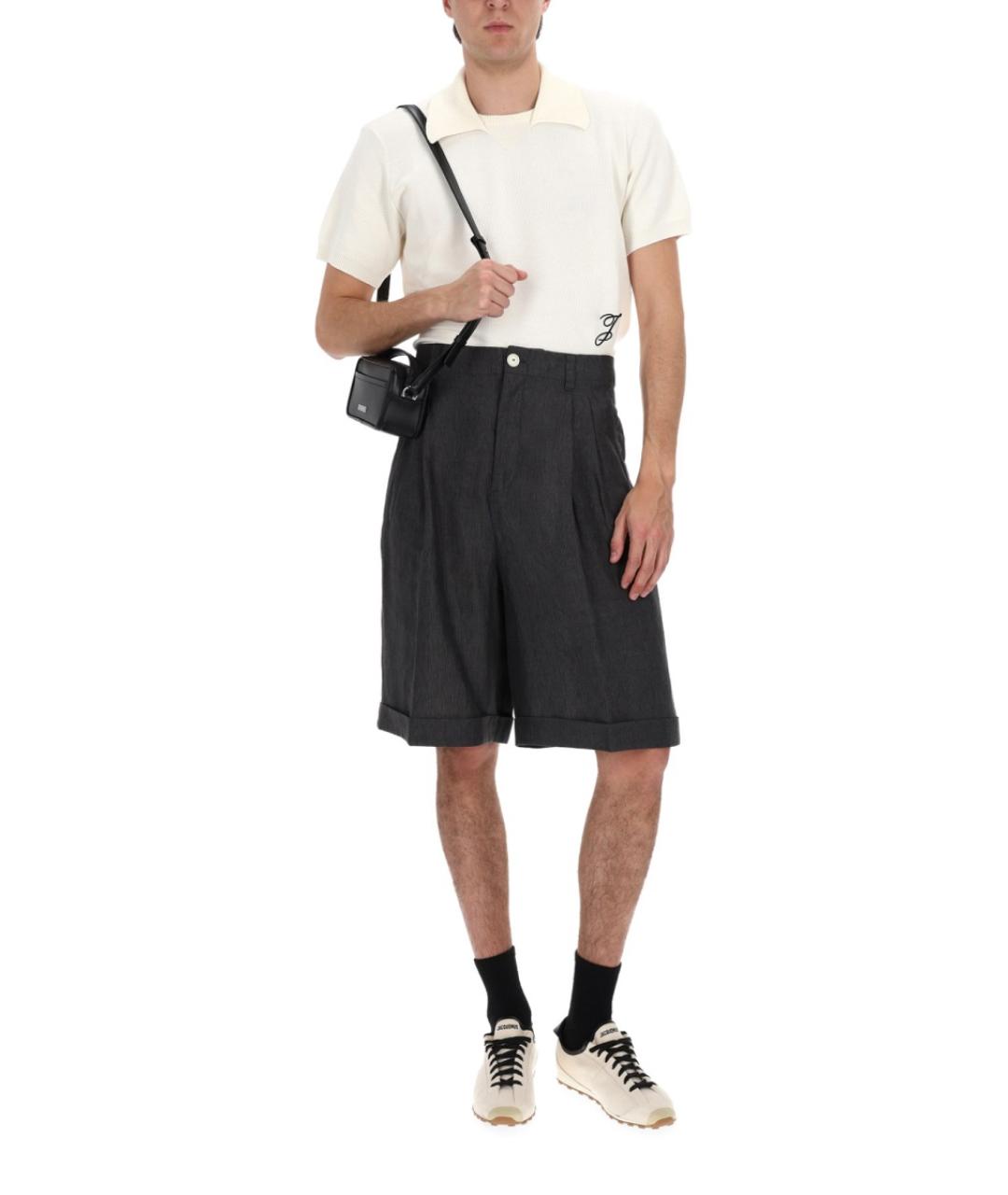 JACQUEMUS Белое хлопковое поло с коротким рукавом, фото 2