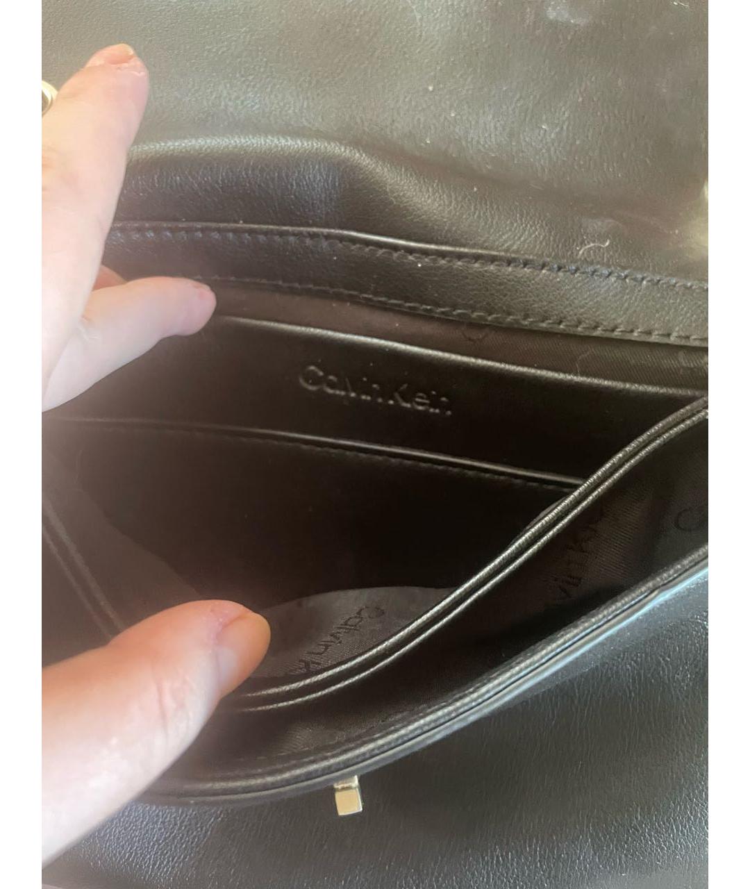 CALVIN KLEIN Черная сумка через плечо из искусственной кожи, фото 3