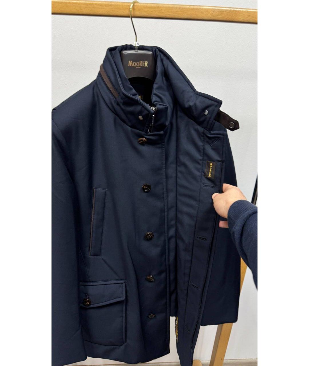 MOORER Темно-синяя полиамидовая куртка, фото 4