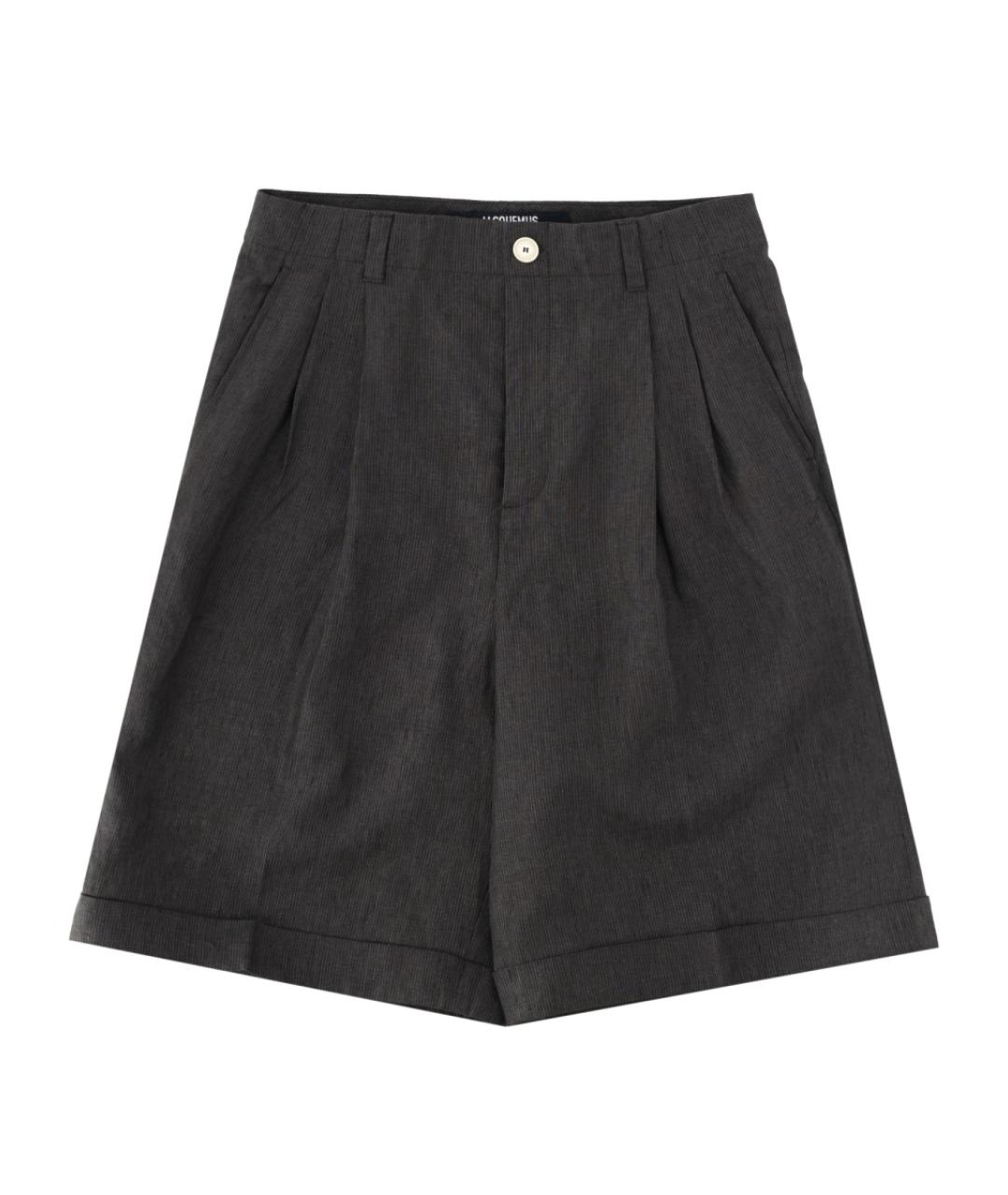 JACQUEMUS Серые хлопковые шорты, фото 1