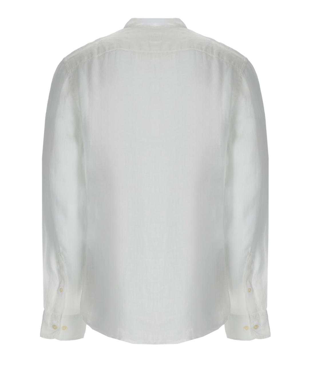 120% LINO Белая льняная кэжуал рубашка, фото 2