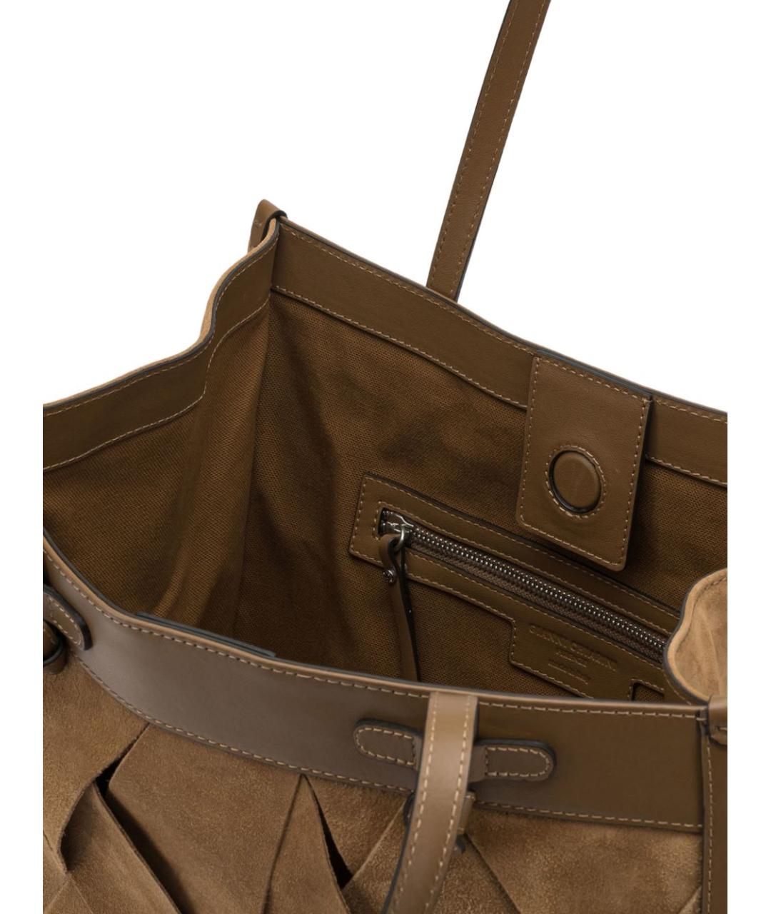 Gianni Chiarini Коричневая кожаная сумка тоут, фото 3