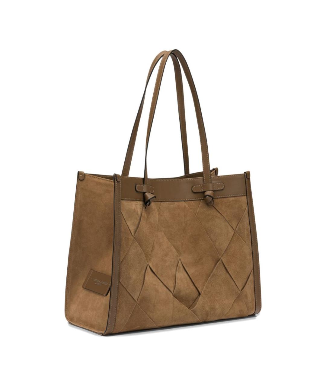 Gianni Chiarini Коричневая кожаная сумка тоут, фото 4