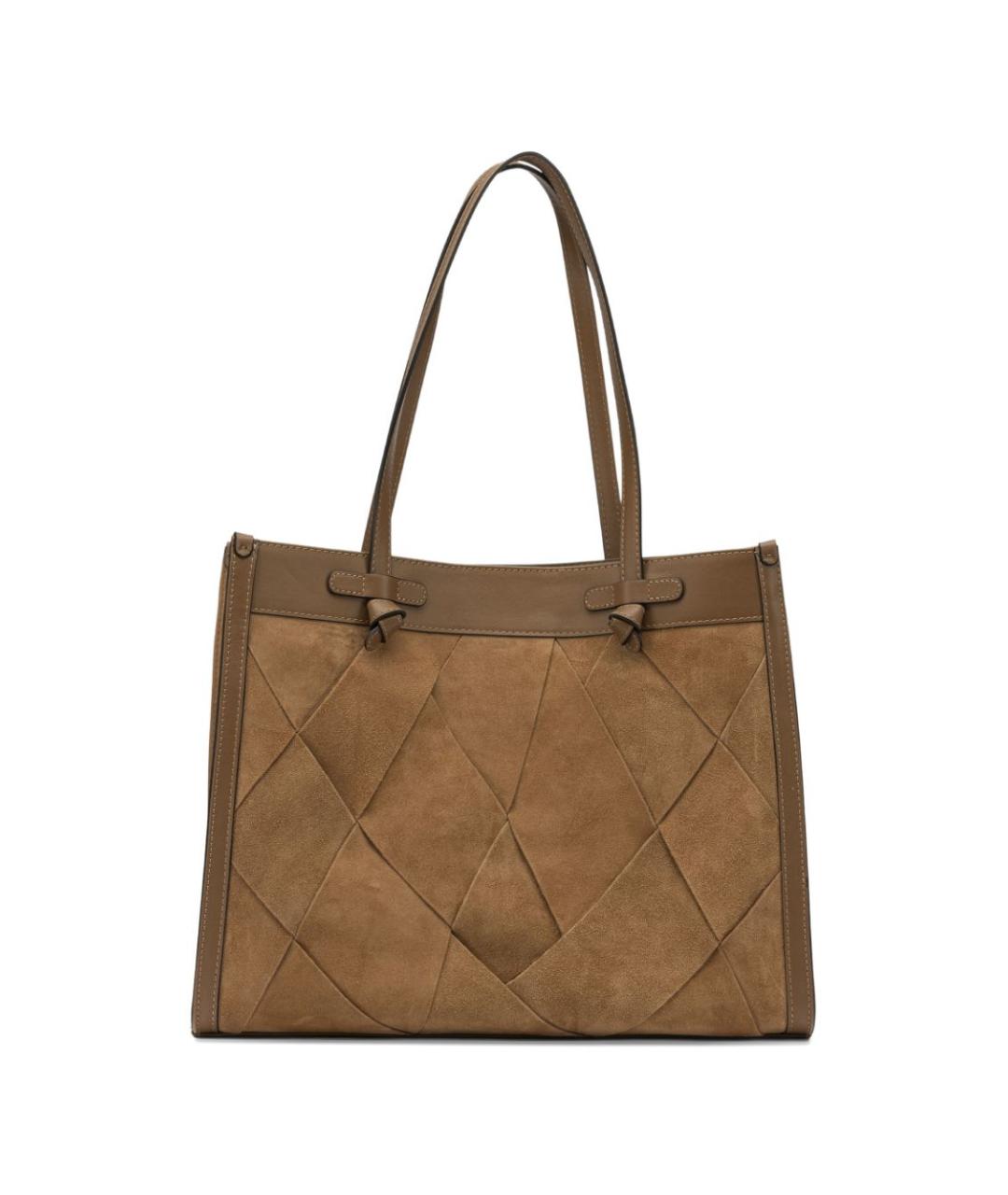 Gianni Chiarini Коричневая кожаная сумка тоут, фото 2