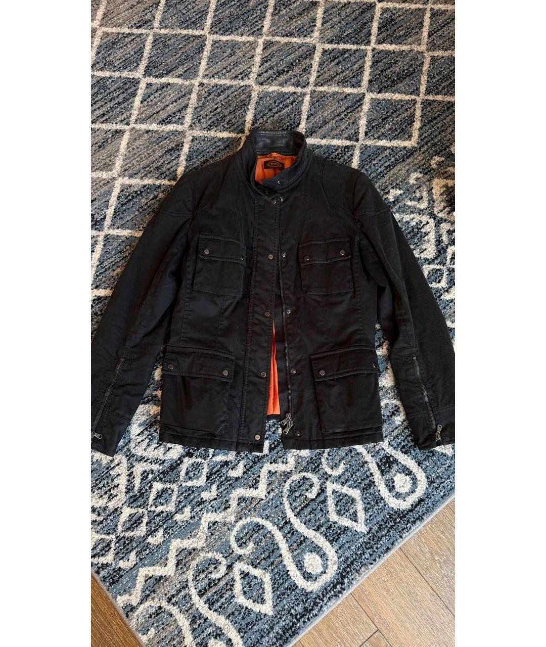 TOD'S Черная хлопковая куртка, фото 8