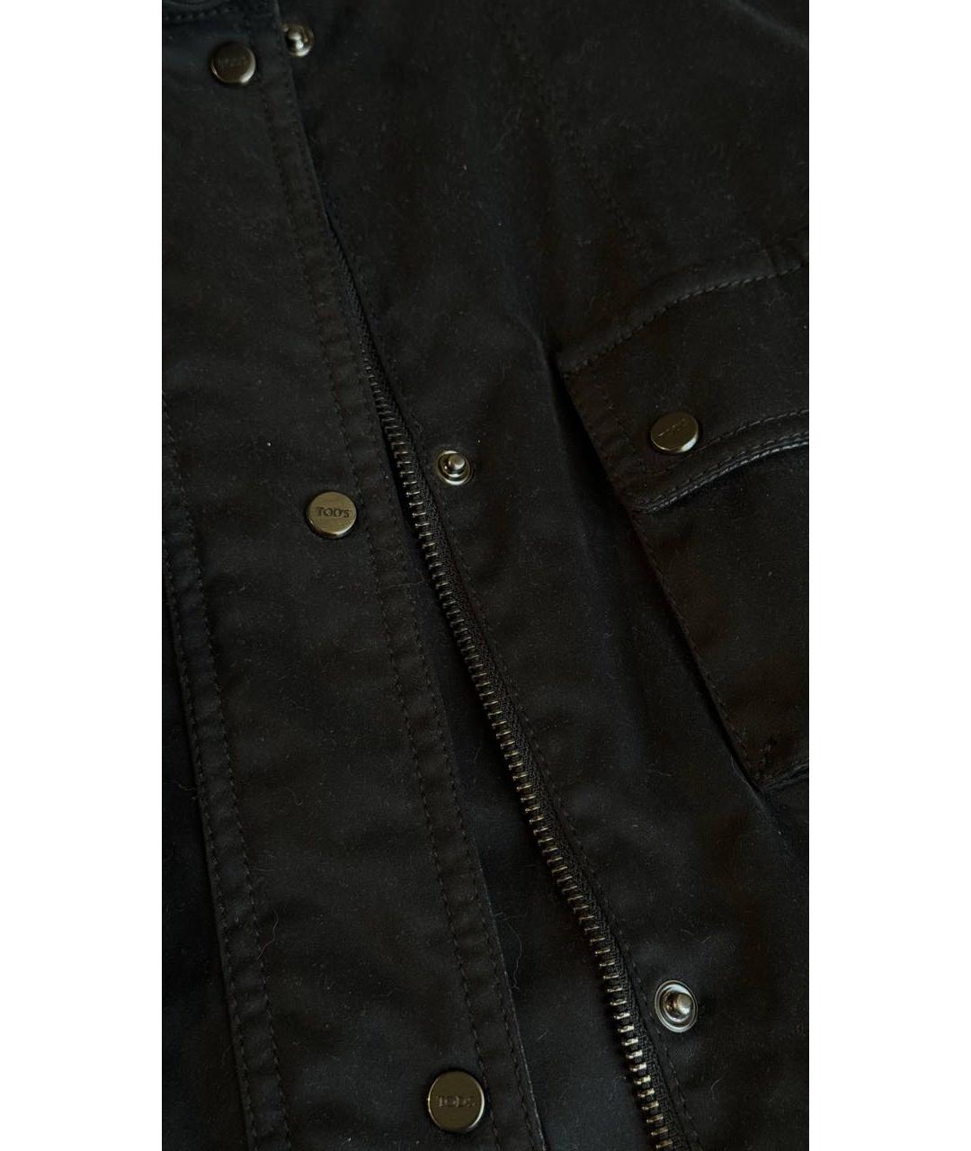 TOD'S Черная хлопковая куртка, фото 6