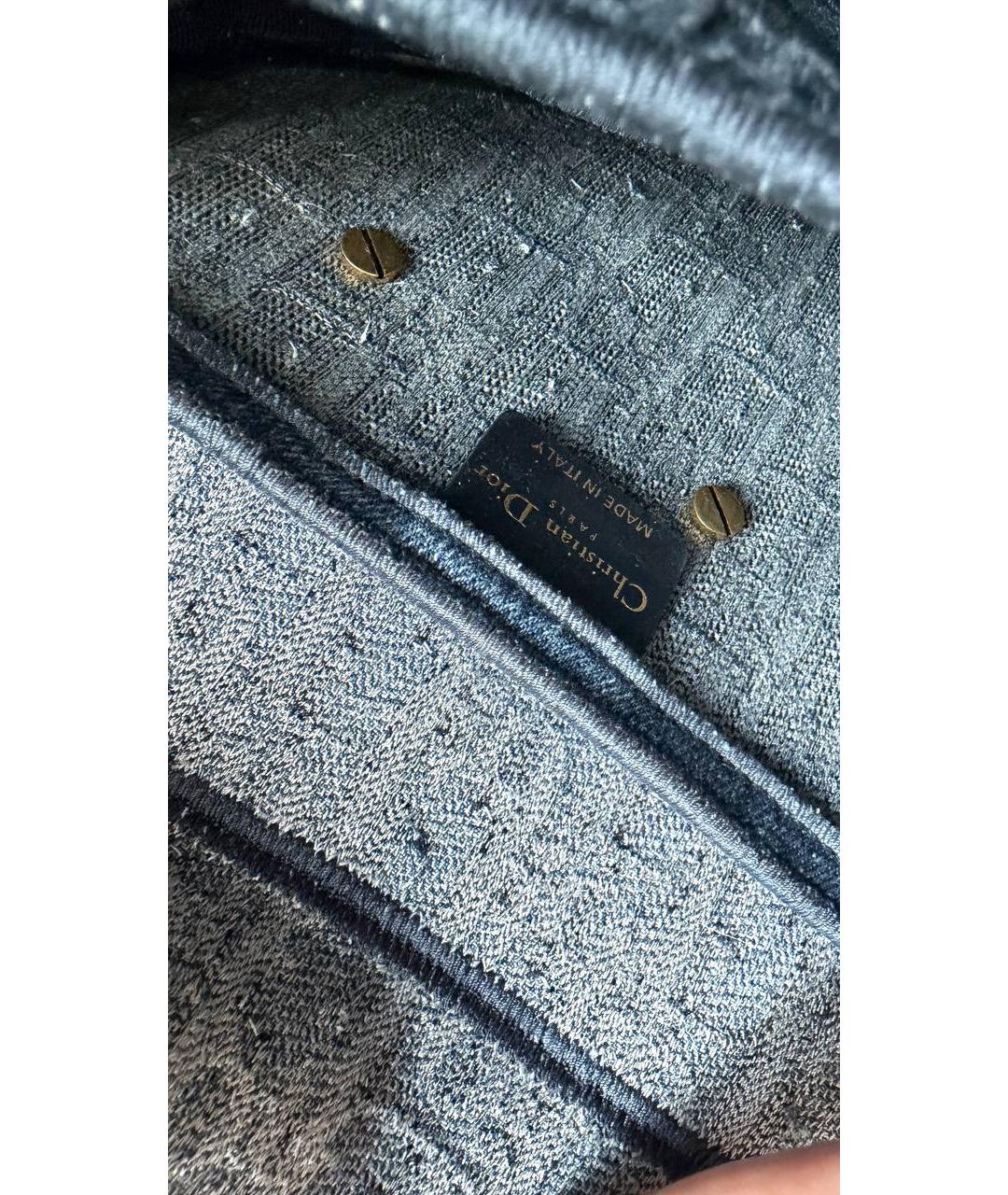 CHRISTIAN DIOR Голубая деним сумка через плечо, фото 5