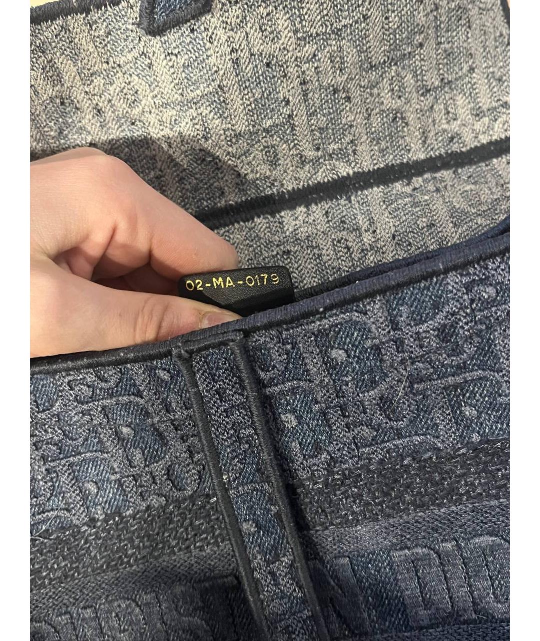 CHRISTIAN DIOR Голубая деним сумка через плечо, фото 6