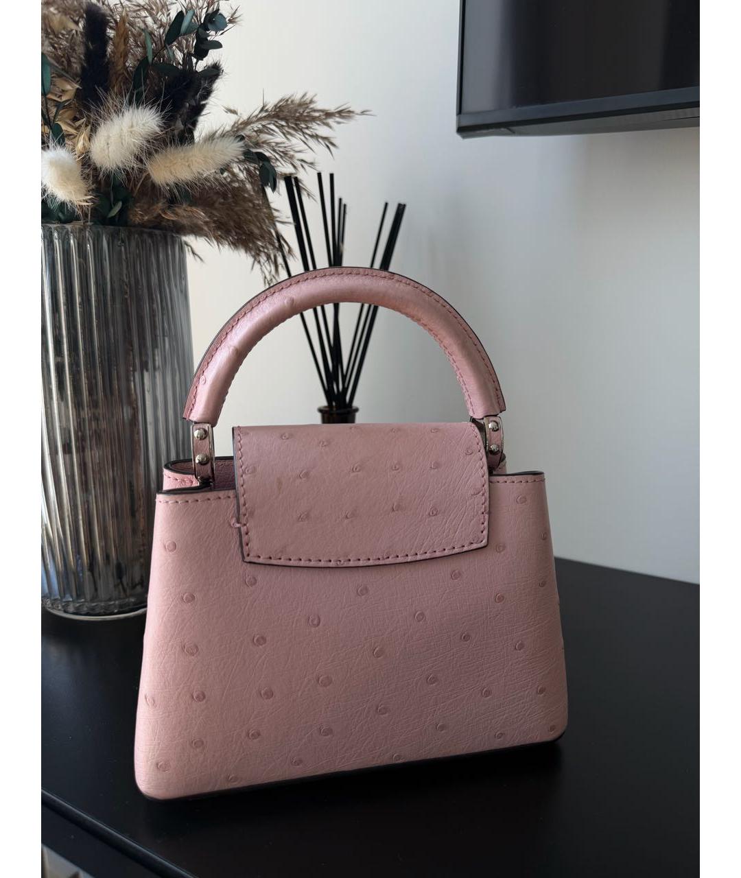 LOUIS VUITTON Розовая сумка с короткими ручками из экзотической кожи, фото 3