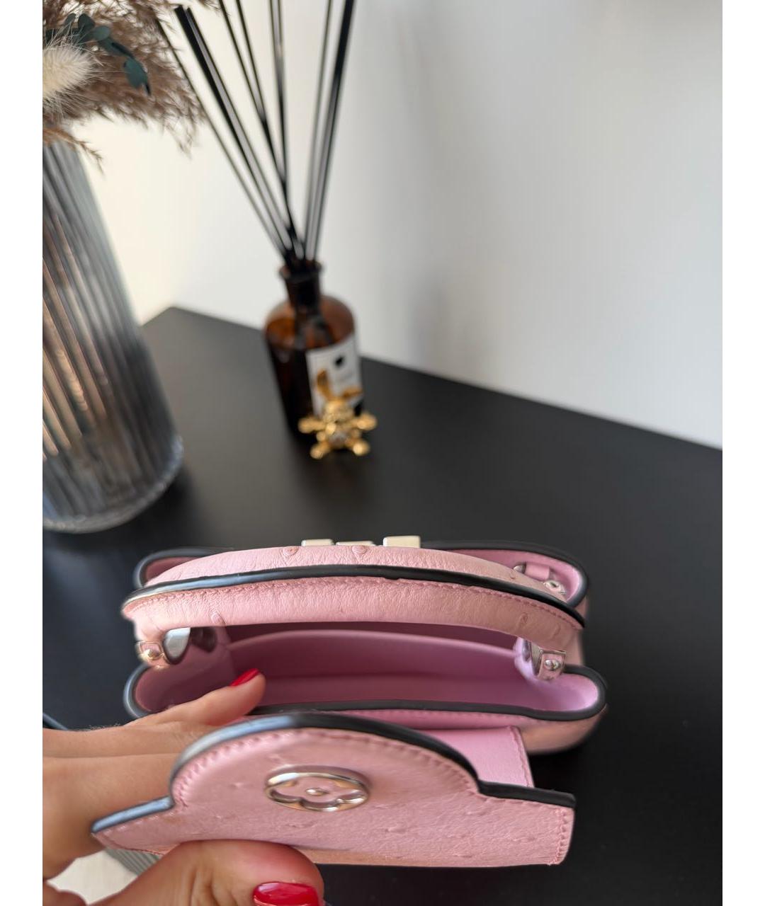LOUIS VUITTON Розовая сумка с короткими ручками из экзотической кожи, фото 4