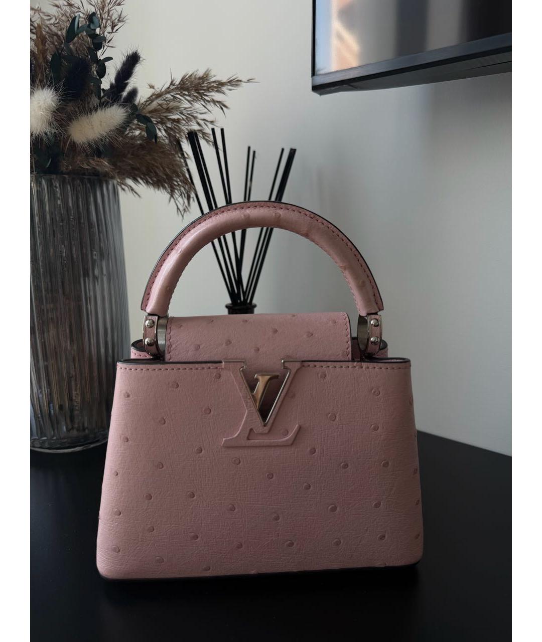 LOUIS VUITTON Розовая сумка с короткими ручками из экзотической кожи, фото 5