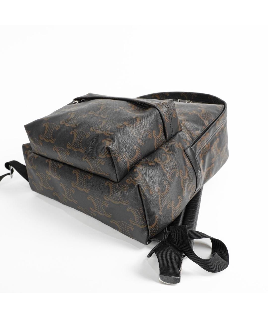 CELINE Коричневый кожаный рюкзак, фото 4