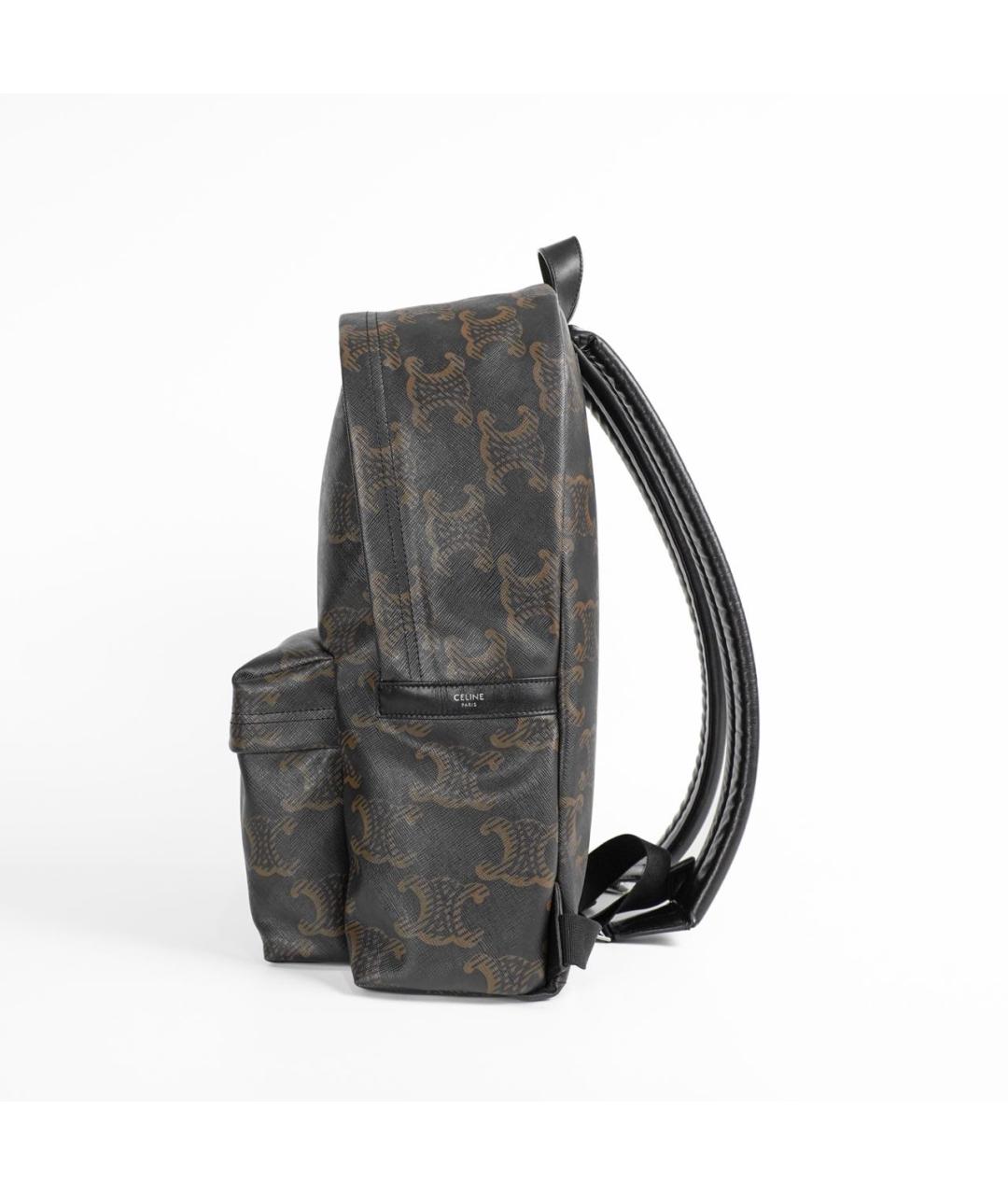 CELINE Коричневый кожаный рюкзак, фото 5