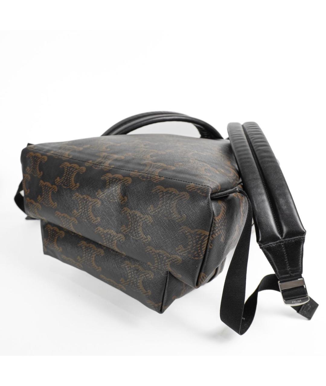 CELINE Коричневый кожаный рюкзак, фото 6