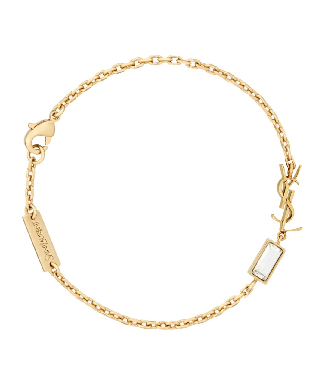 SAINT LAURENT Золотой металлический браслет, фото 1