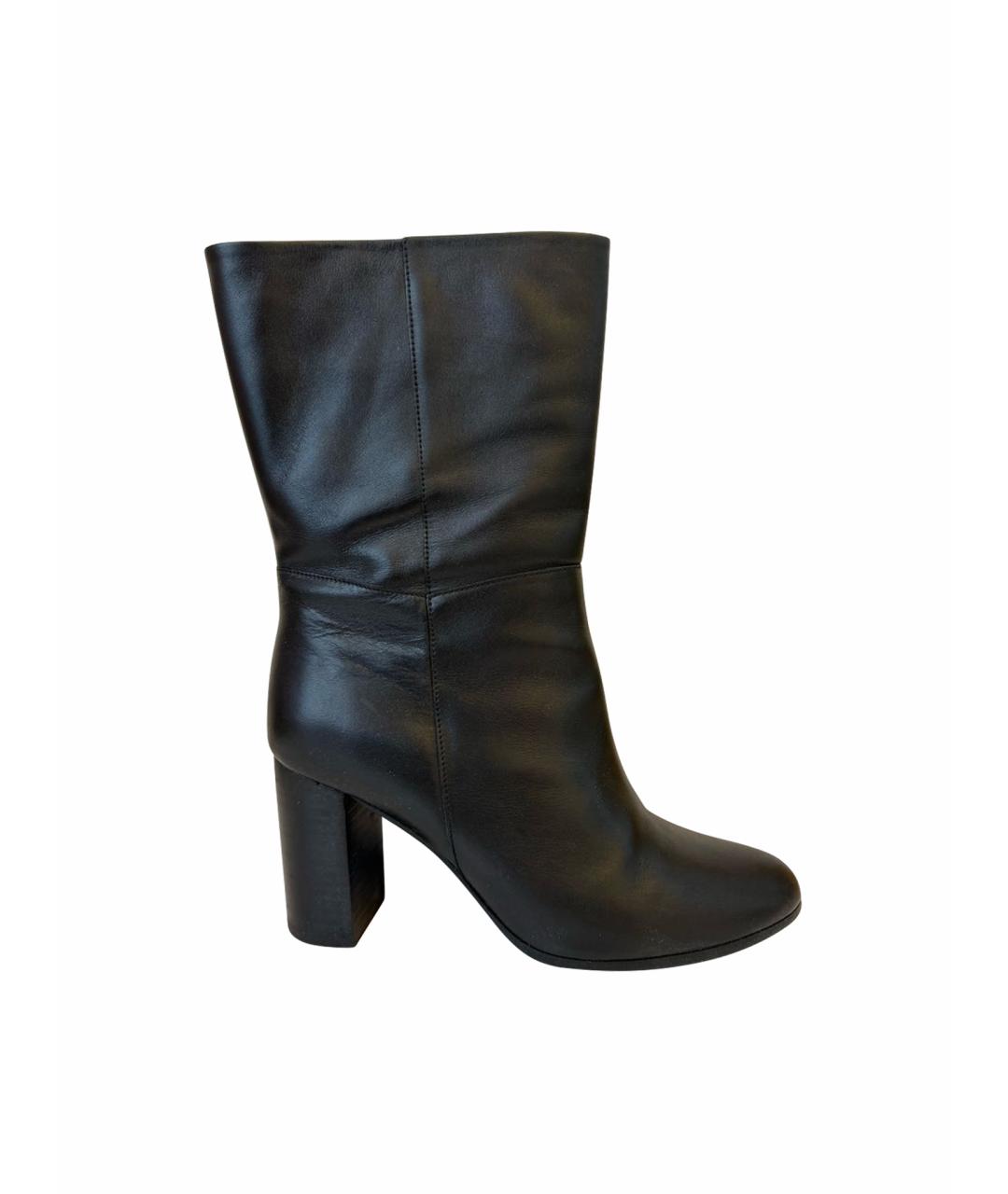 MAJE Черные кожаные сапоги, фото 1