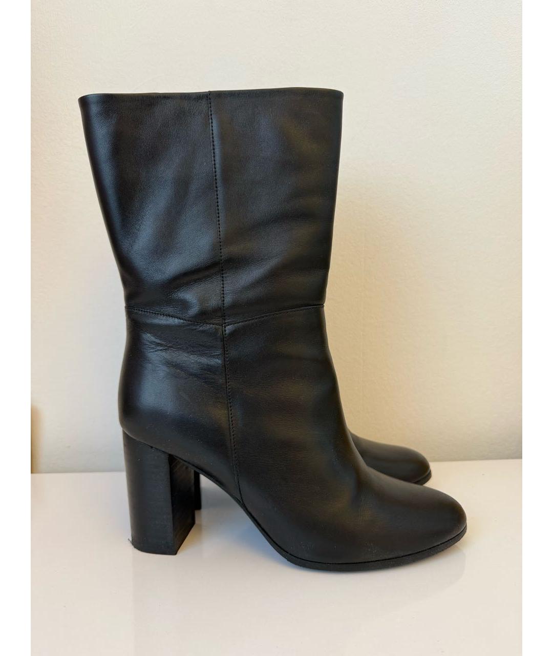 MAJE Черные кожаные сапоги, фото 7