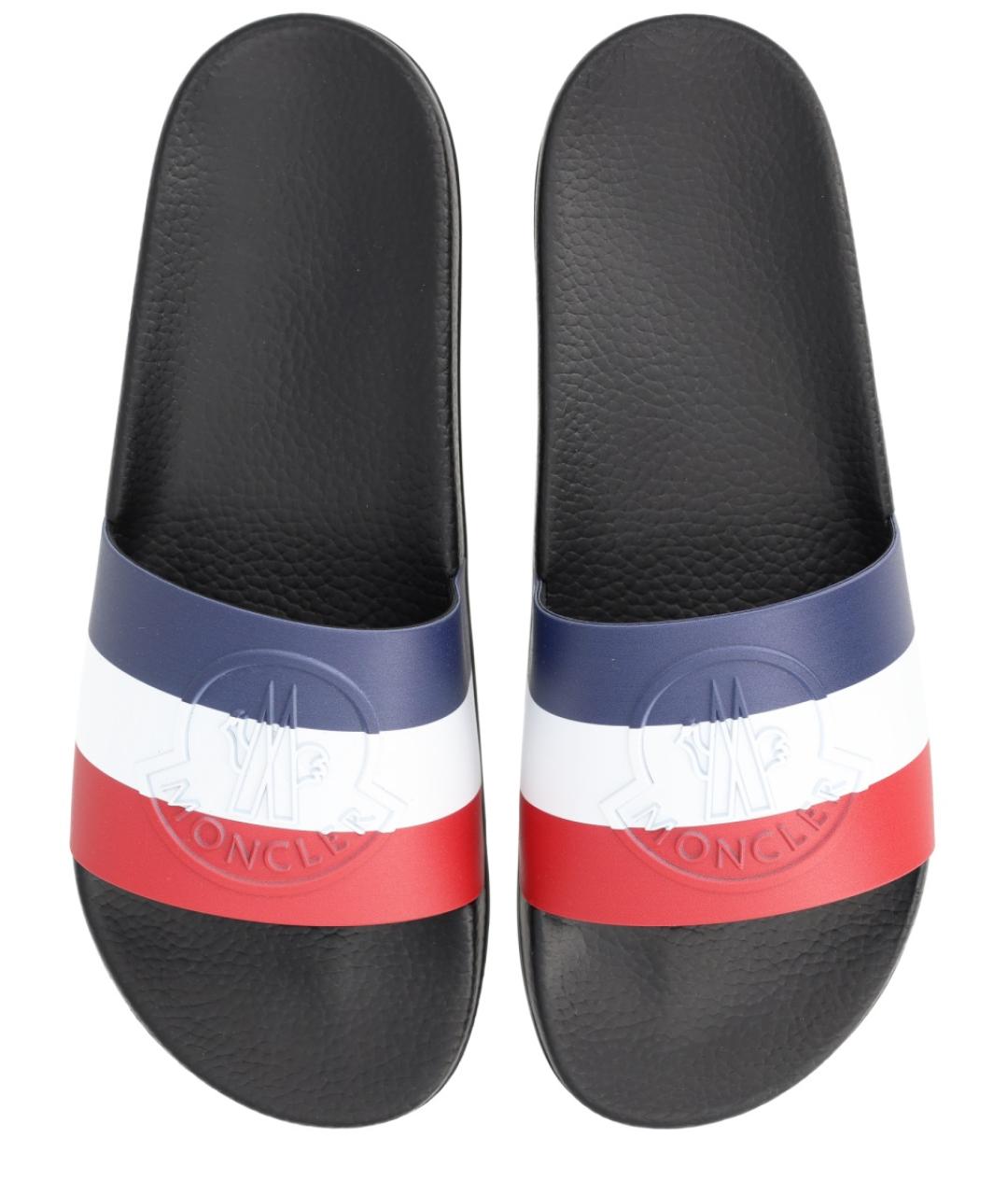 MONCLER Мульти резиновые шлепанцы, фото 5