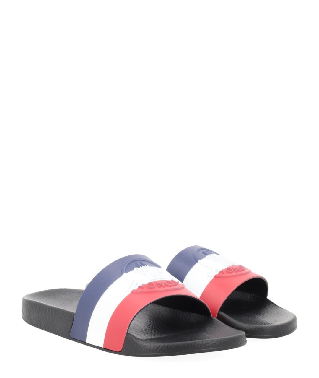 MONCLER Мульти резиновые шлепанцы, фото 2