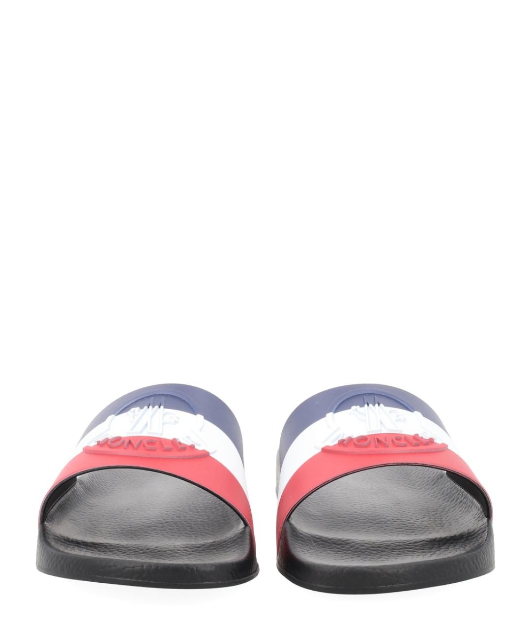 MONCLER Мульти резиновые шлепанцы, фото 3