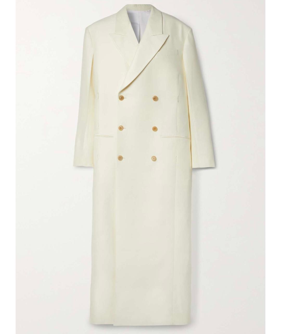 THE ROW Бежевое шерстяное пальто, фото 6