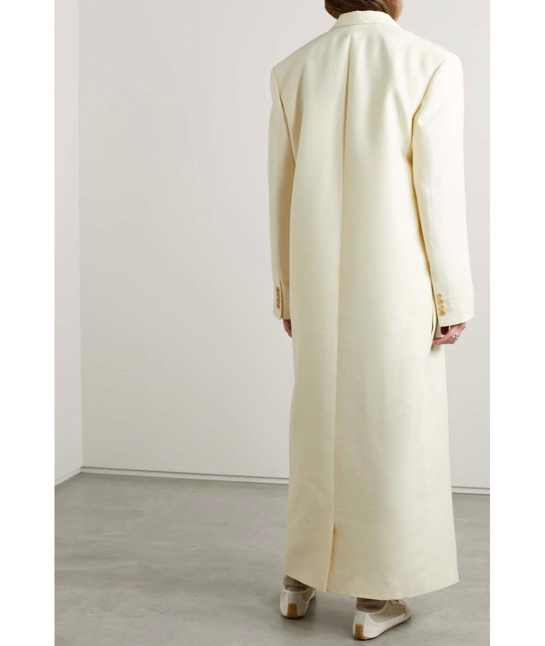 THE ROW Бежевое шерстяное пальто, фото 4