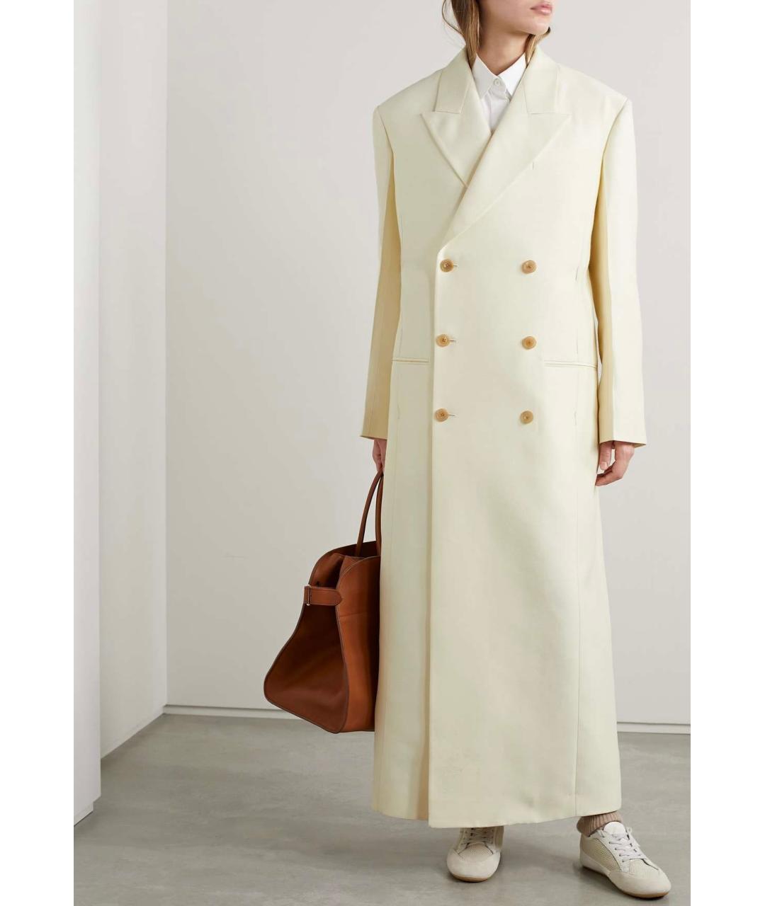 THE ROW Бежевое шерстяное пальто, фото 2