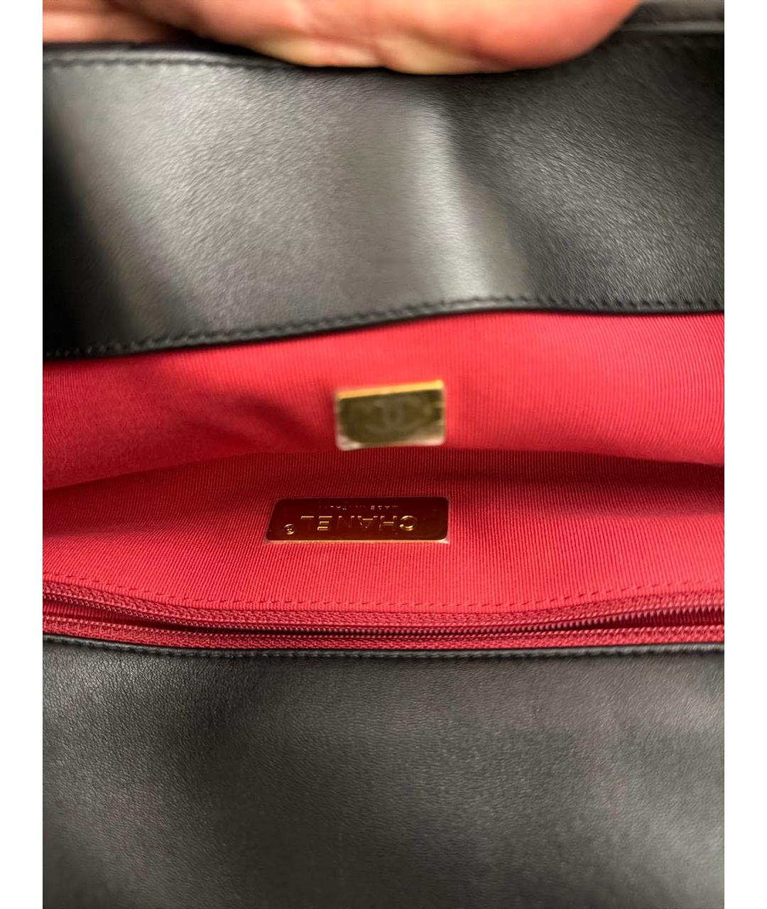 CHANEL Черная кожаная сумка через плечо, фото 6