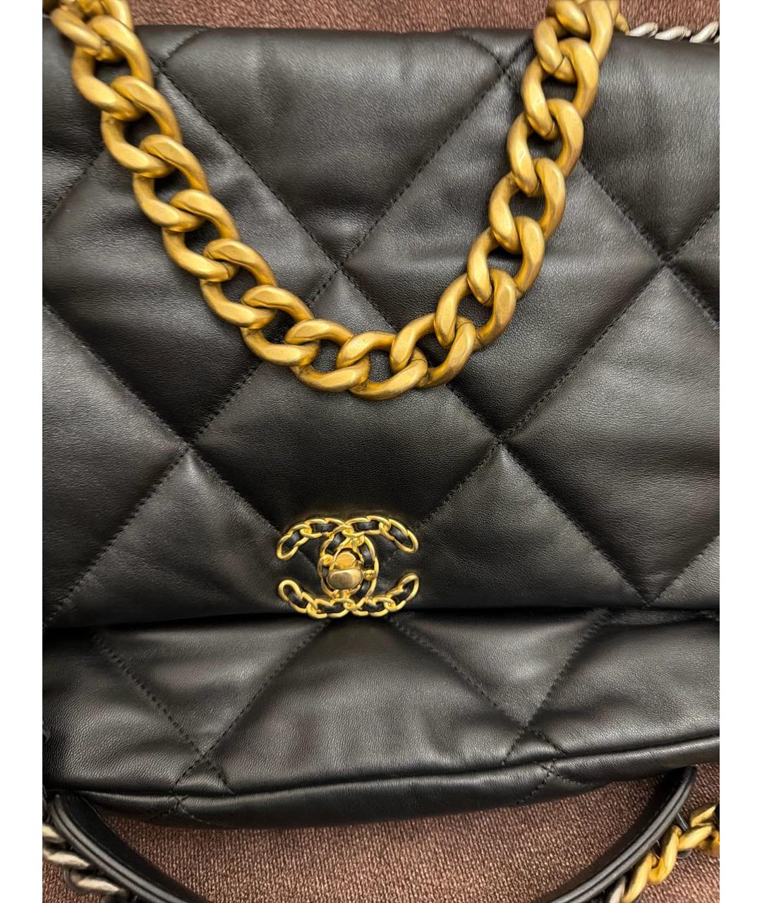 CHANEL Черная кожаная сумка через плечо, фото 4